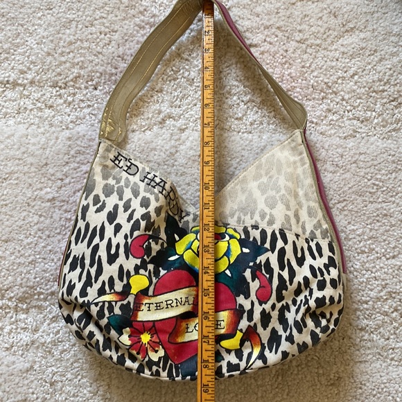 ED HARDY ETERNAL LOVE by Christian Audigier Animal Print Heart handbag - Picture 6 of 12